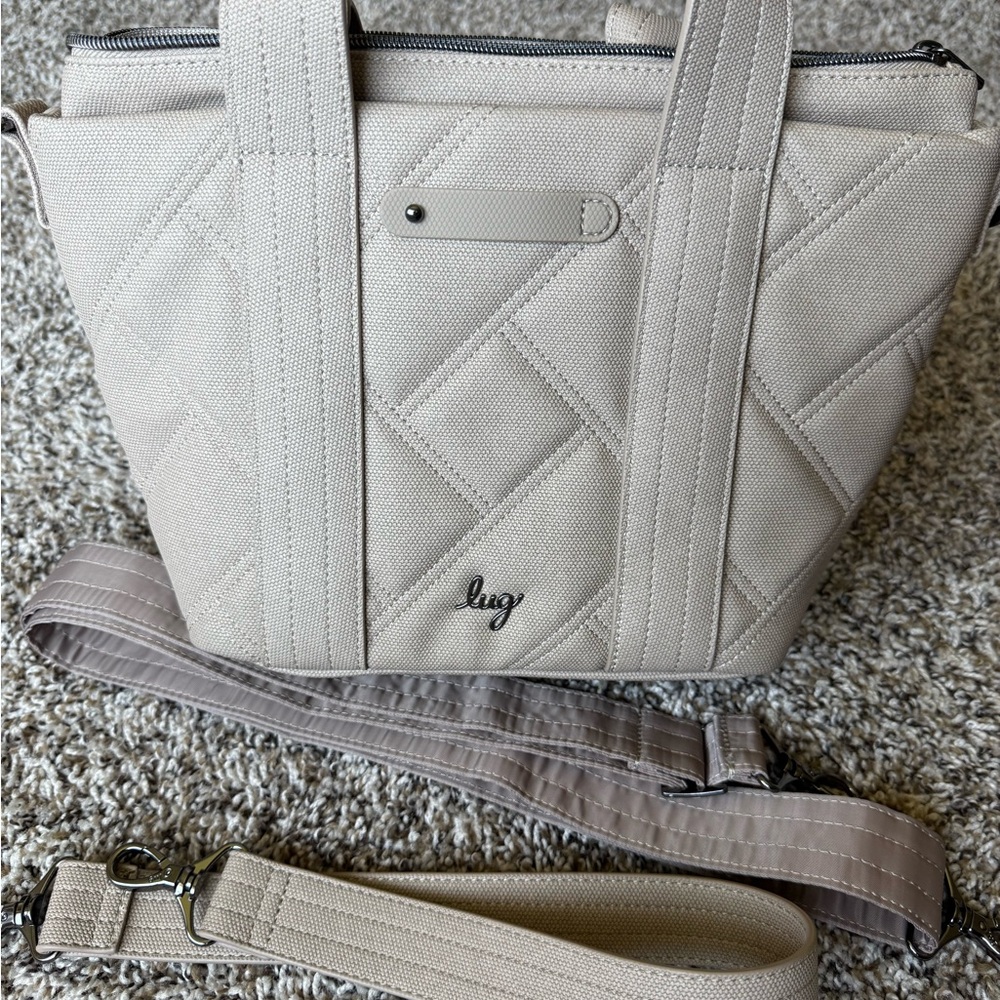 NWOT LUG Dory Matte Luxe Quilted Crossbody with Handles